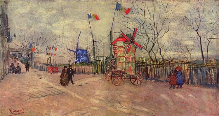 Authentic Vincent van Gogh 1887 The Allotments at Montmartre – Hand-Painted Oil Painting Reproduction