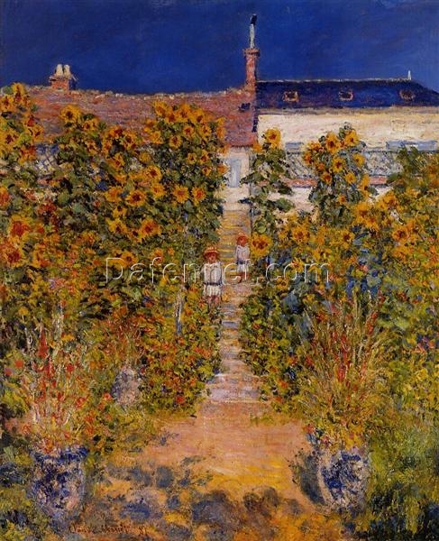 Claude Monet’s The Artist’s Garden at Vetheuil (1880-1881) – Stunning Oil Painting Reproduction – Expertly Crafted in Dafen Village