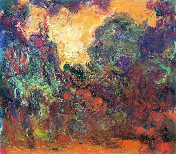 Claude Monet The Artist’s House, View from the Rose Garden 1922-1924 Oil Painting – High-Quality Reproduction from Dafen Village