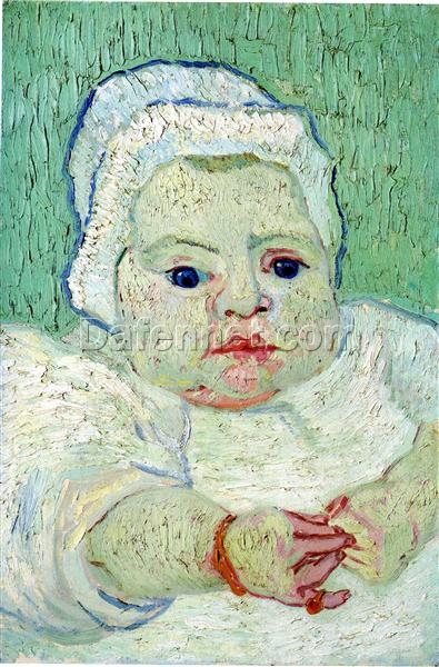 Authentic Vincent van Gogh 1888 The Baby Marcelle Roulin – Hand-Painted Oil Painting Reproduction