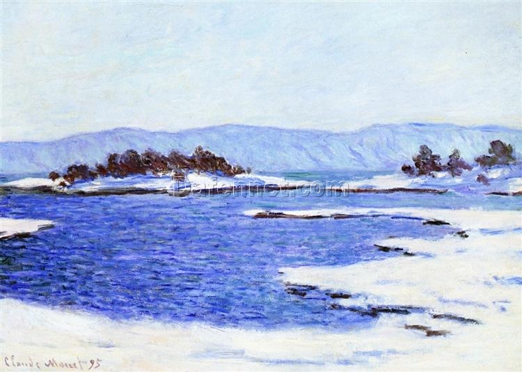 Claude Monet The Banks of the Fjord at Christiania (1895) – Custom Oil Painting on Canvas, Fine Art for Homes and Offices