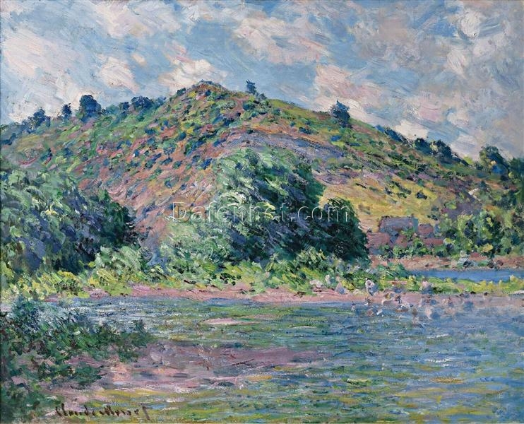 Custom Oil Painting of Claude Monet’s The Banks of the Seine at Port-Villez (1885) – Fine Art Reproduction from Dafen Village Studio