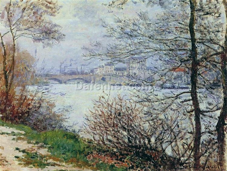 Impressionist Style Reproduction of The Banks of the Seine, Ile de la Grande-Jatte (1878) by Claude Monet – Hand-Painted in Dafen Village