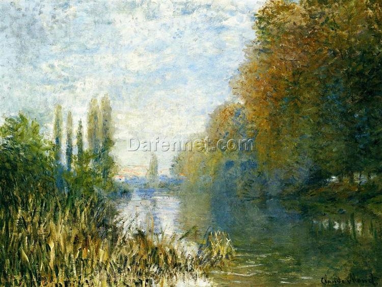 Autumn Landscape: Claude Monet’s “The Banks of The Seine in Autumn” (1876) – High-Quality Oil Painting Reproduction by Dafen Village Artists