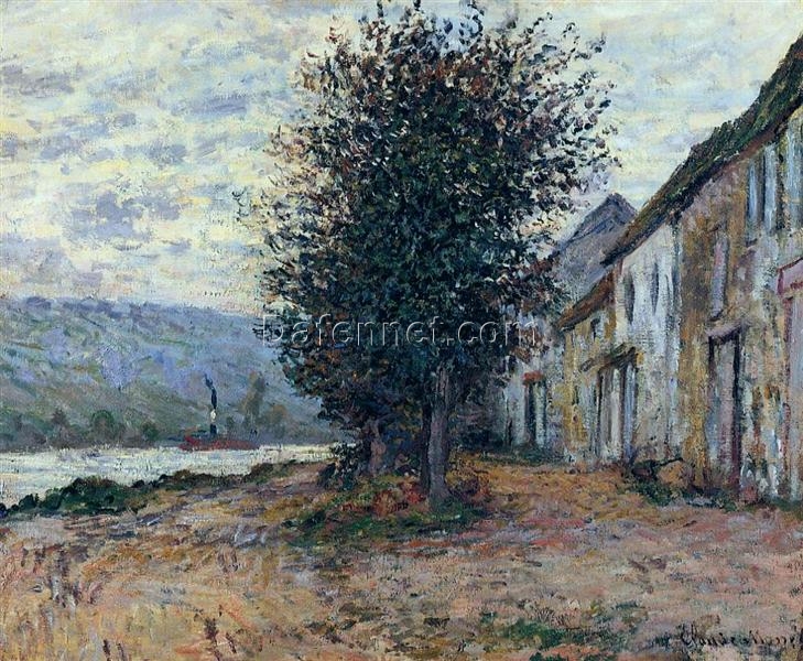 Gorgeous The Banks of the Seine 1878 by Claude Monet – Detailed Impressionist Landscape Oil Painting, Handcrafted in Dafen Village