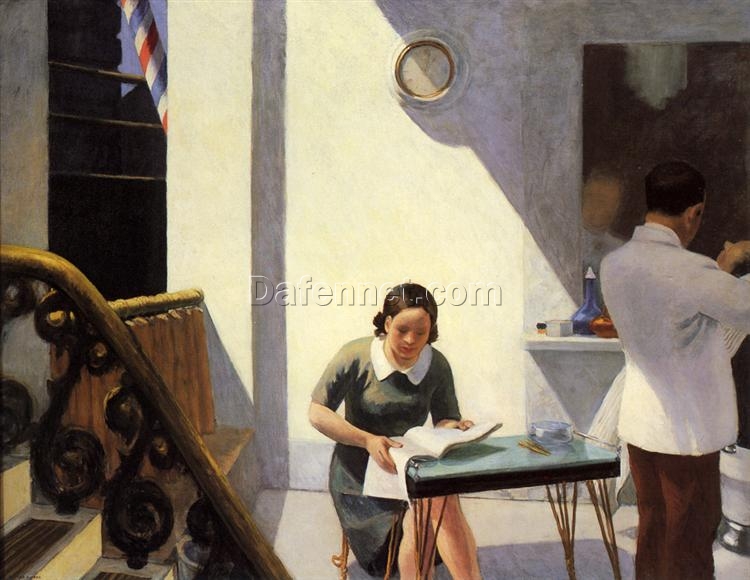 Edward Hopper “The Barber Shop” 1931 – Authentic Oil Painting Reproduction | Elegant Canvas Art from Dafen Village