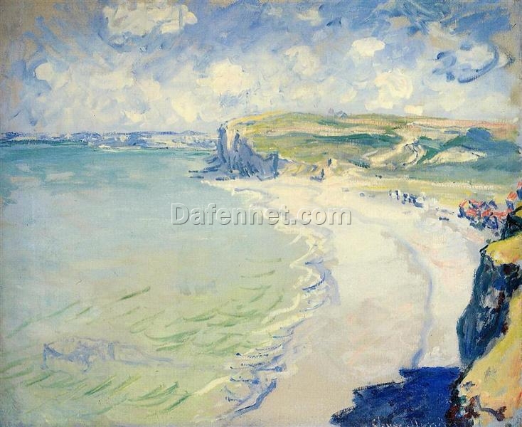 Reproduction of The Beach at Pourville (1882) by Claude Monet – Hand-Painted Seascape on Canvas | Dafen Village Oil Painting