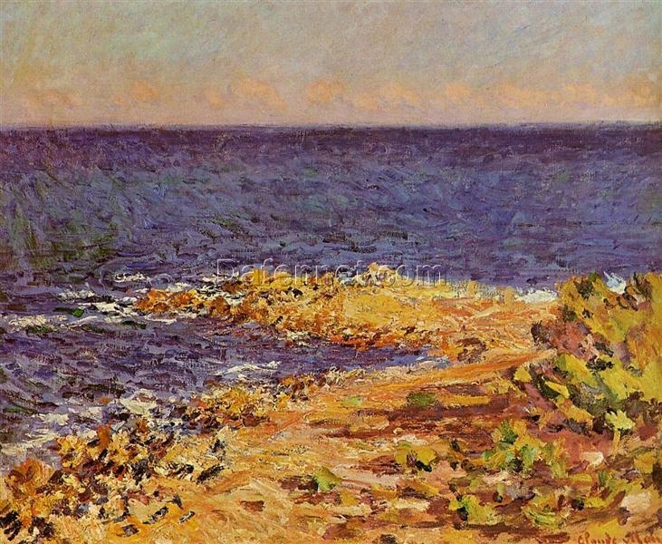 Custom Reproduction of The Big Blue Mediterranean at Antibes (1888) by Claude Monet – Oil Art from Dafen Village