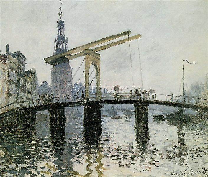 Monet’s The Bridge, Amsterdam (1874) – Beautiful Hand-Painted Oil Painting Reproduction from Dafen Village Studio