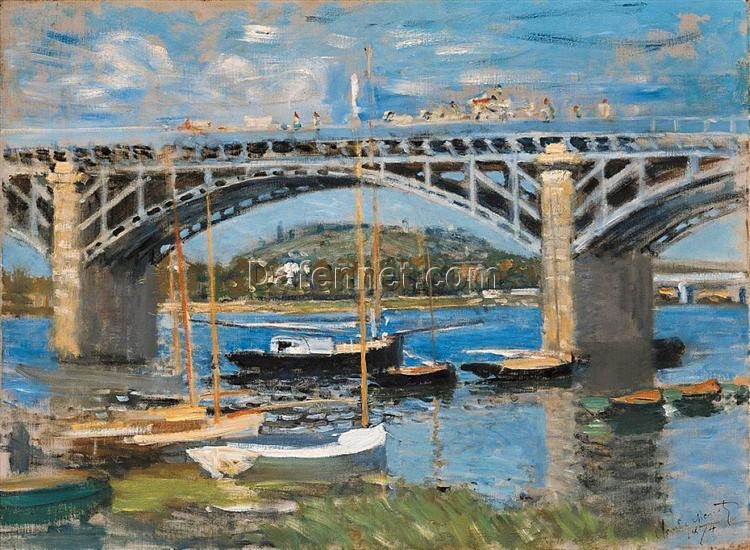 High-Quality Oil Painting of The Bridge over the Seine by Claude Monet (1874) – Made by Expert Artists in Dafen Village