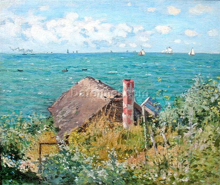 Premium The Cabin at Saint-Adresse (1867) Oil Painting by Claude Monet – Made to Order, Hand-Painted at Dafen Village