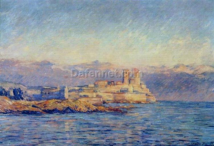 Hand-Painted Reproduction of The Castle in Antibes (1888) by Claude Monet – High-Quality Oil Painting from Dafen Village Studio