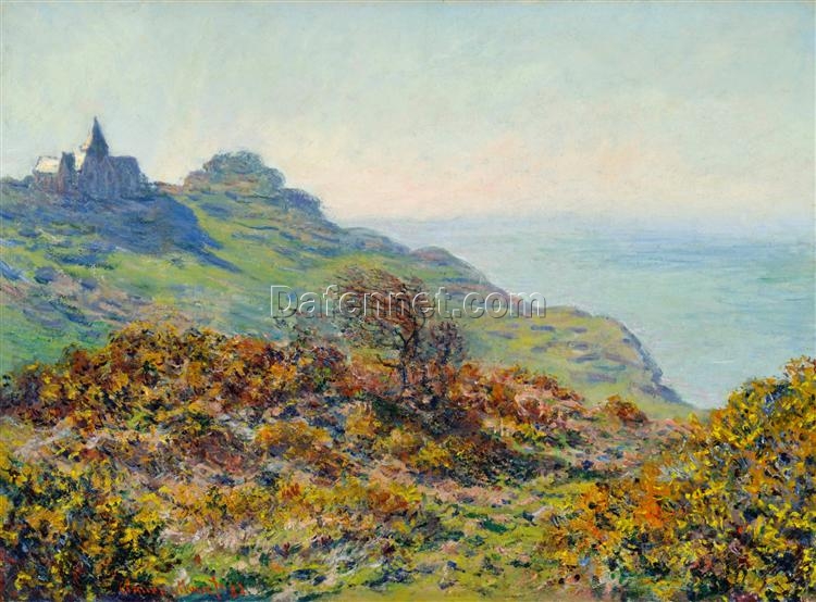 Custom Oil Painting of The Church at Varengeville and the Gorge of Les Moutiers by Claude Monet (1882) – Stunning Reproduction from Dafen Village