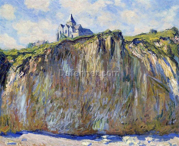 Premium Hand-Painted The Church at Varengeville (1882) by Claude Monet – Custom Oil Painting from Dafen Village Studio