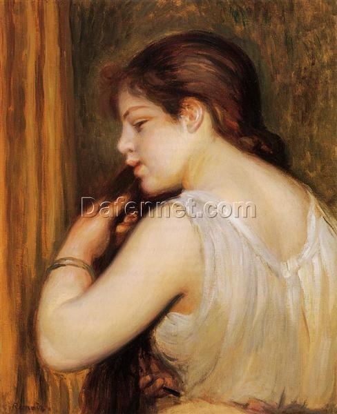 Pierre-Auguste Renoir “The Coiffure” 1896 – Hand-Painted Oil Painting Reproduction of a Classic Masterpiece