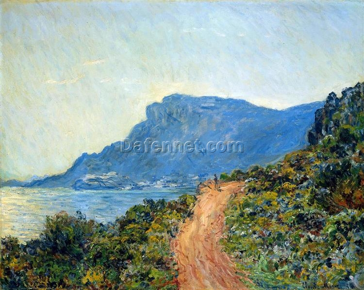 Monet’s The Corniche of Monaco (1884) Oil Painting Reproduction | Custom Artwork by Dafen Village Studio