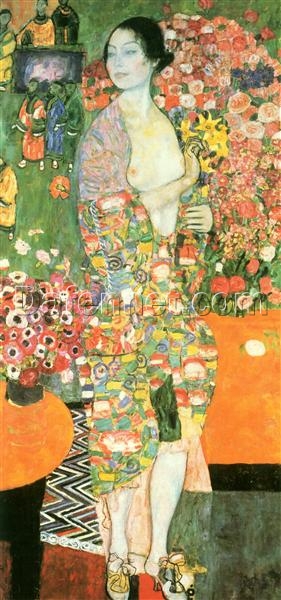 Gustav Klimt ‘The Dancer (Die Tänzerin)’ Canvas Oil Painting – Custom High-Quality Art from Dafen Village Studio, Elegant Home & Office Decor