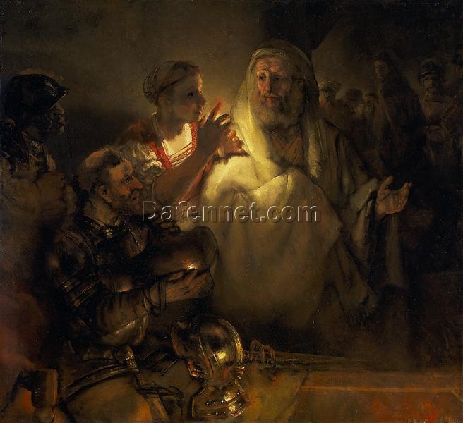 Rembrandt ‘The Denial of Peter’ 1660 – A Profound Biblical Scene of Denial and Redemption