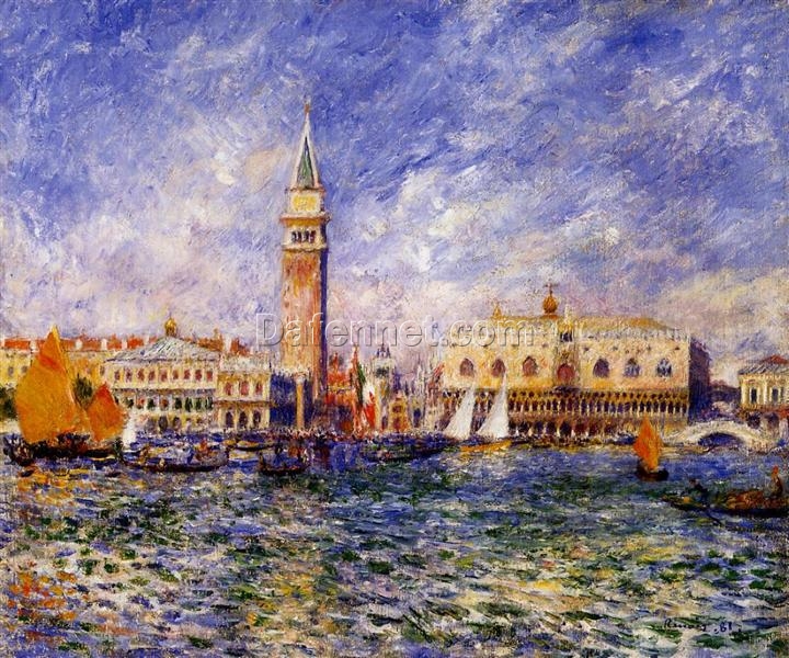 Renoir “The Doges’ Palace” 1881 – Custom Oil Painting Reproduction of Venice’s Grand Palatial Beauty