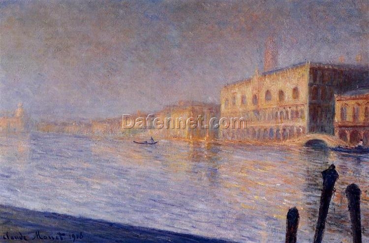 Hand-Painted The Doges’ Palace (1908) by Claude Monet – Custom Oil Painting Reproduction from Dafen Village Studio