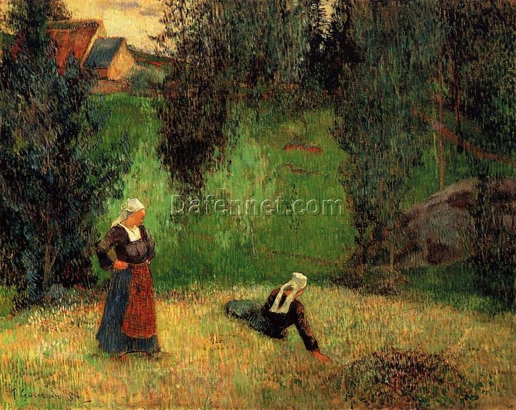 Paul Gauguin “The First Flowers” 1888 – Custom Oil Painting Reproduction