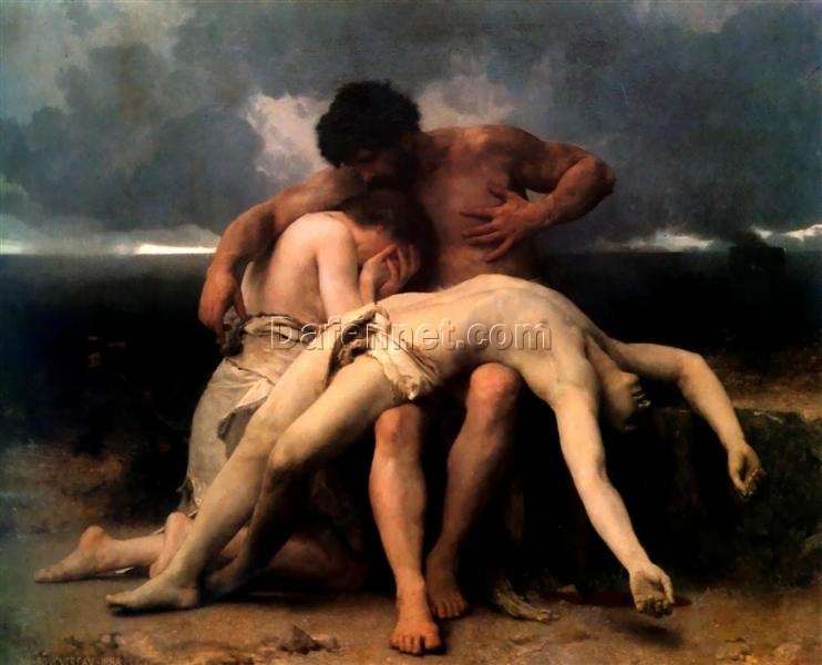 Hand-painted Oil Reproduction of Bouguereau’s “The First Mourning” | Fine Art for Home Décor