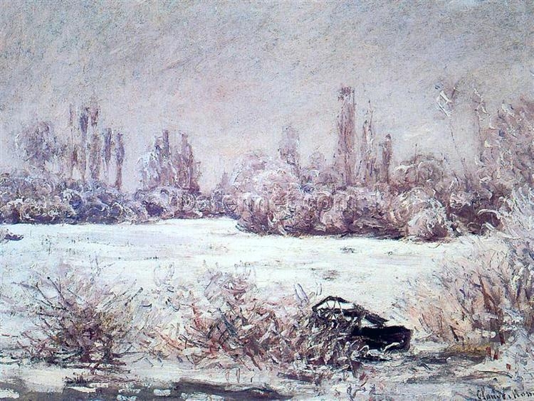 Impressionist Oil Painting of The Frost (1880) by Claude Monet – Expertly Handcrafted at Dafen Village