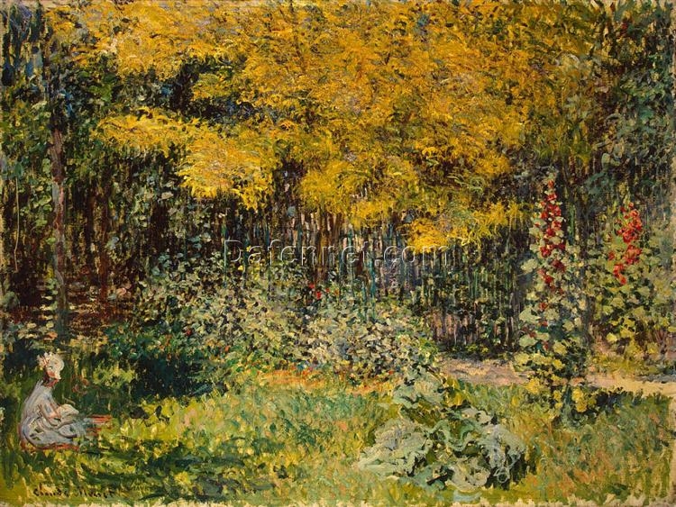 Claude Monet The Garden (1876) – Custom Oil Painting Reproduction, Crafted by Dafen Village Artists