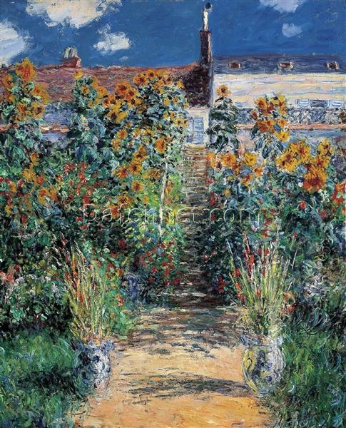 Custom Oil Painting of The Garden at Vetheuil by Claude Monet (1881) – Beautiful Reproduction from Dafen Village Studio