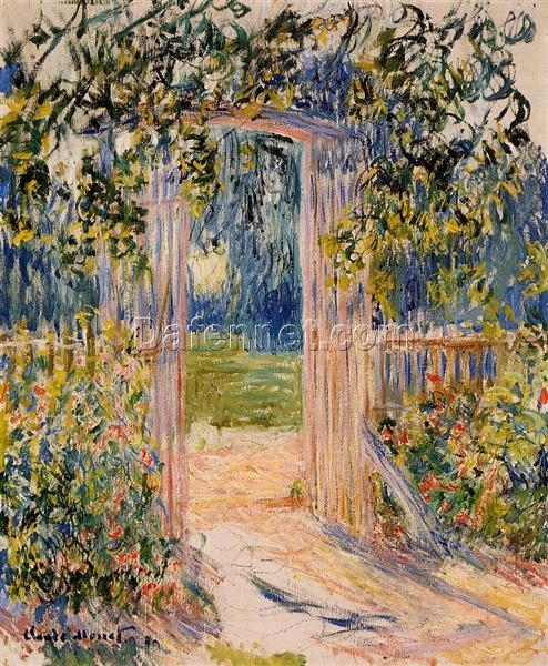 Authentic The Garden Gate (1881) by Claude Monet – Handcrafted Custom Oil Painting from Dafen Village