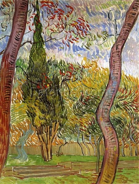 The Garden of Saint-Paul Hospital (1889) by Van Gogh – Hand-Painted Oil Painting Reproduction from Dafen Village