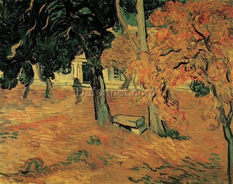 Authentic Vincent van Gogh 1889 The Garden of Saint-Paul Hospital – Oil Painting Reproduction, Handcrafted in Dafen Village