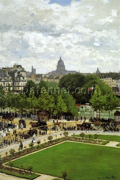 Premium Hand-Painted The Garden of the Princess (1867) by Claude Monet – Custom Oil Painting from Dafen Village Studio