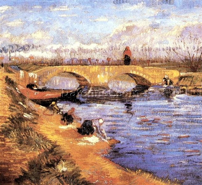 Authentic Van Gogh 1888 The Gleize Bridge over the Vigneyret Canal – Handcrafted Oil Painting Reproduction