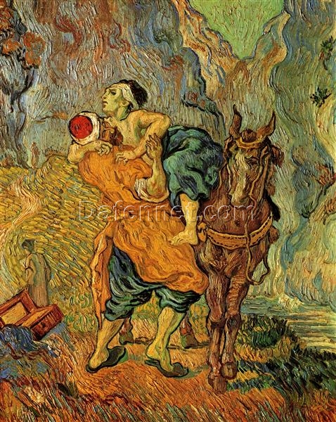 The Good Samaritan, after Delacroix by Van Gogh – 1890 Oil Painting Reproduction, High-Quality Canvas Art