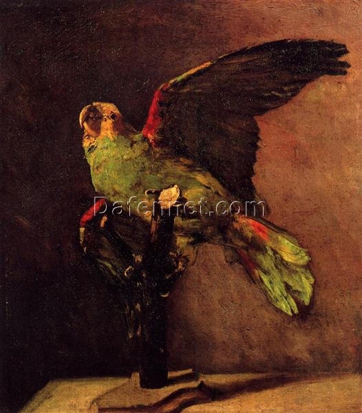 The Green Parrot by Van Gogh – 1886 Oil Painting Reproduction, High-Quality Canvas Art