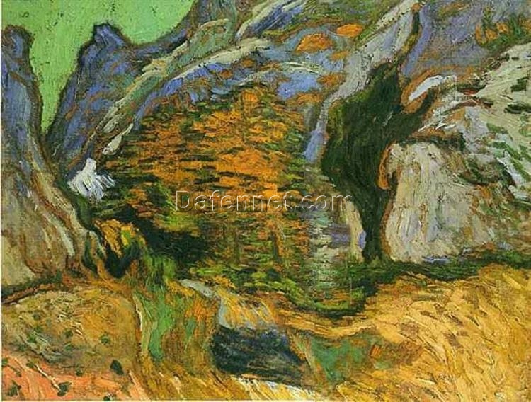 The Gully Peiroulets by Van Gogh – 1889 Oil Painting Reproduction, High-Quality Canvas Art