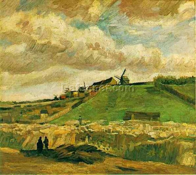 The Hill of Montmartre with Quarry by Van Gogh – 1886 Oil Painting Reproduction, High-Quality Canvas Art