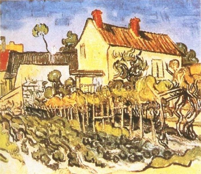 Van Gogh The House of Pere Eloi – 1890 Hand-Painted Oil Painting Reproduction from Dafen Village