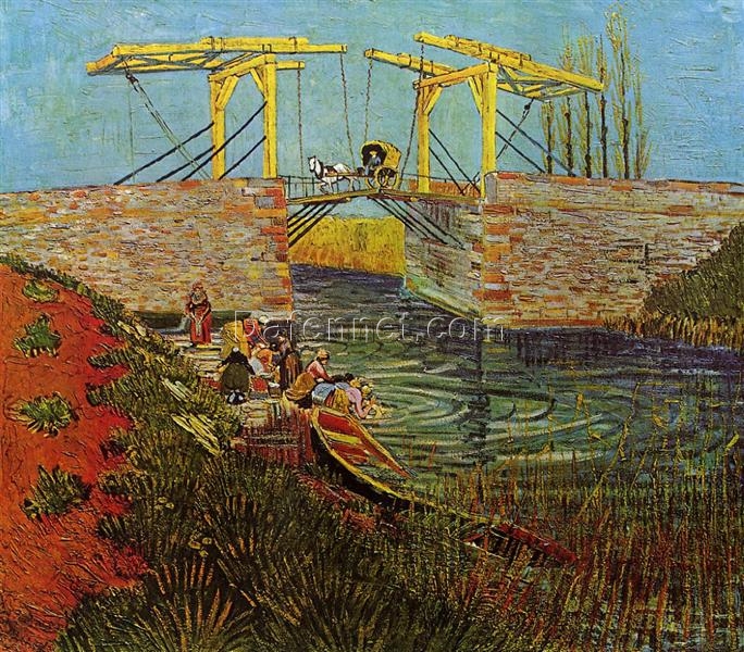 The Langlois Bridge at Arles by Van Gogh – 1888 Oil Painting Reproduction, High-Quality Canvas Art