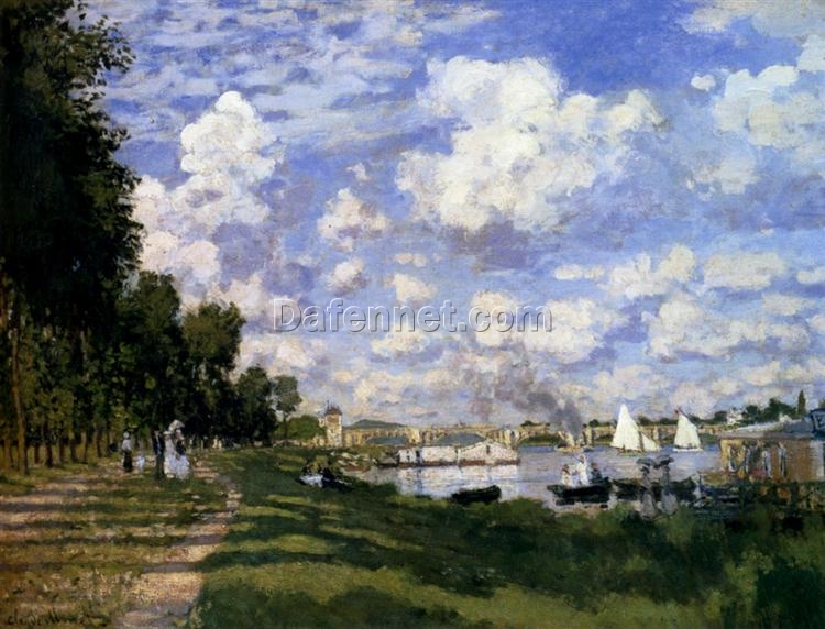 Claude Monet’s “The Marina at Argenteuil” – High-Quality Oil Painting Reproduction, Customizable Art from Dafen Village Studio