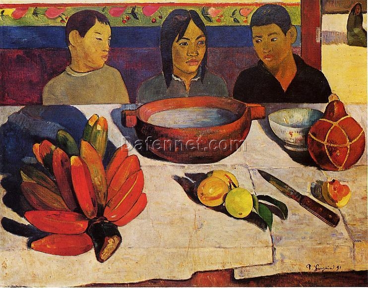 Buy “The Meal” (The Bananas) by Paul Gauguin – 1891 Hand-Painted Oil on Canvas