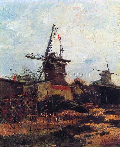 Buy Van Gogh The Mill of Blute-Fin – 1886 Custom Oil Painting Reproduction for Home Decor