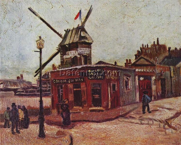 Authentic Van Gogh 1886 The Moulin de la Galette – Handcrafted Oil Painting Reproduction