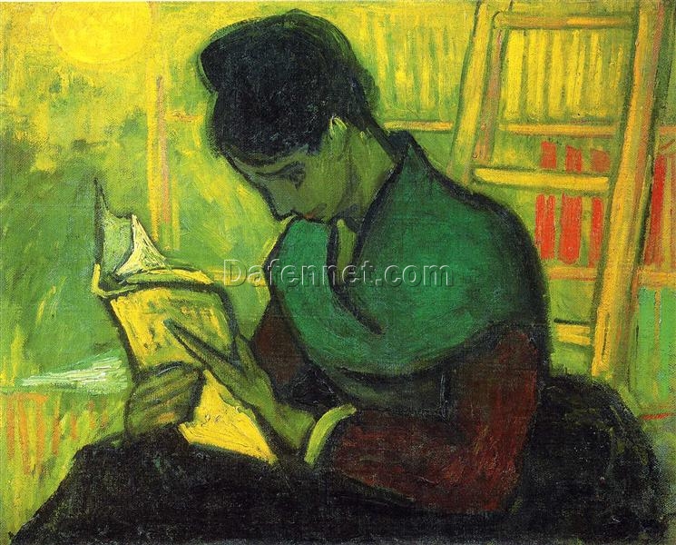 The Novel Reader by Van Gogh – 1888 Oil Painting Reproduction, High-Quality Canvas Art