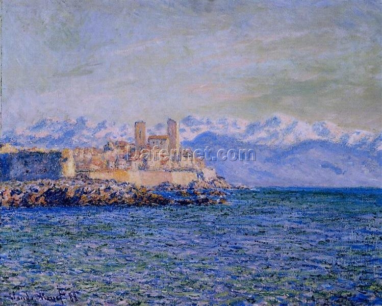 Original Oil Painting of “The Old Fort at Antibes” by Claude Monet, Handcrafted Canvas Art for Home Decor from Dafen Village