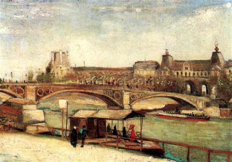 The Pont du Carrousel and the Louvre by Van Gogh – 1886 Oil Painting Reproduction, High-Quality Canvas Art