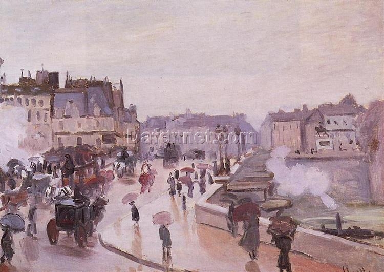 Impressionist Style Oil Painting of “The Pont Neuf” by Claude Monet, Hand-painted Canvas Art from Dafen Village