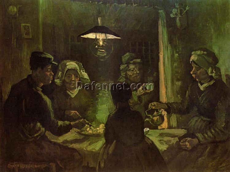 The Potato Eaters (Preliminary Oil Sketch) by Van Gogh – 1885 Oil Painting Reproduction, High-Quality Canvas Art