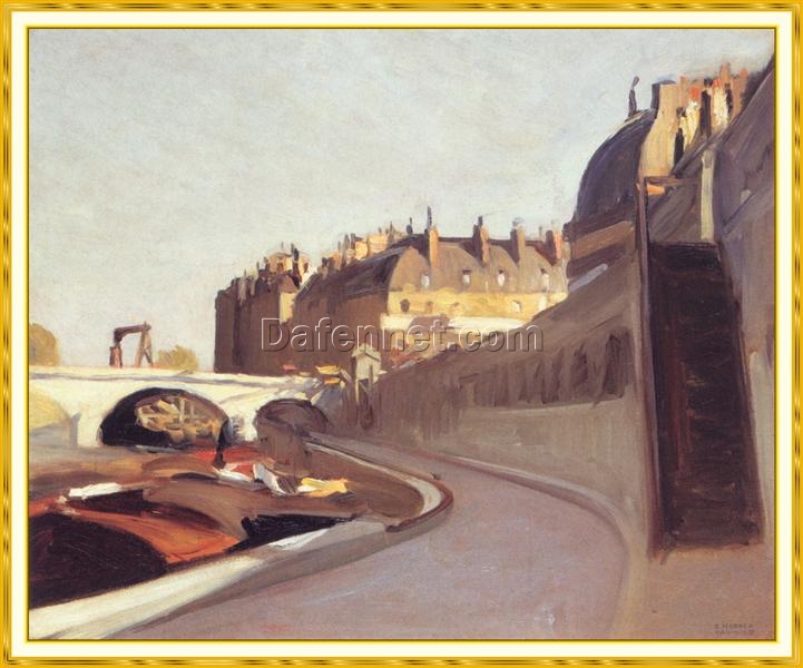 Le Quai des Grands Augustins” by Edward Hopper 1909 – Hand-Painted Oil Painting Reproduction | Fine Art Canvas from Dafen Village